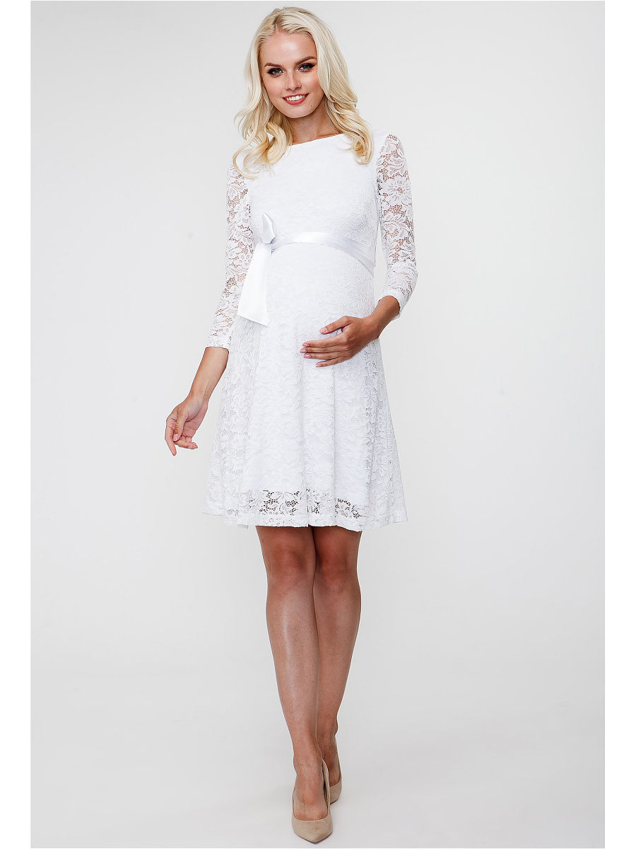 Белое платье для беременных