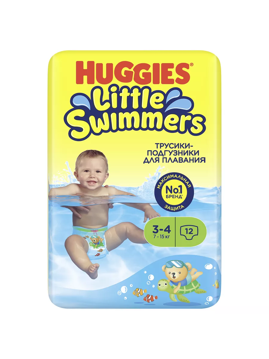 Трусики Huggies Little Swimmers для плавания 7-15кг, 12шт HUGGIES 10029183купить в интернет-магазине Wildberries