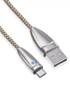 Кабель micro usb (2.4A) BOROFONE (1.2m) с индикатором сети