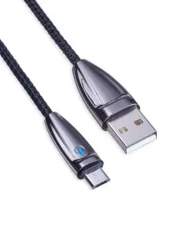 Кабель micro usb (2.4A) BOROFONE (1.2m) с индикатором сети