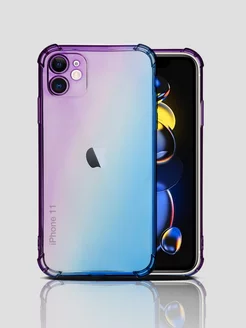 Чехол на Apple iPhone 11 градиент прозрачный