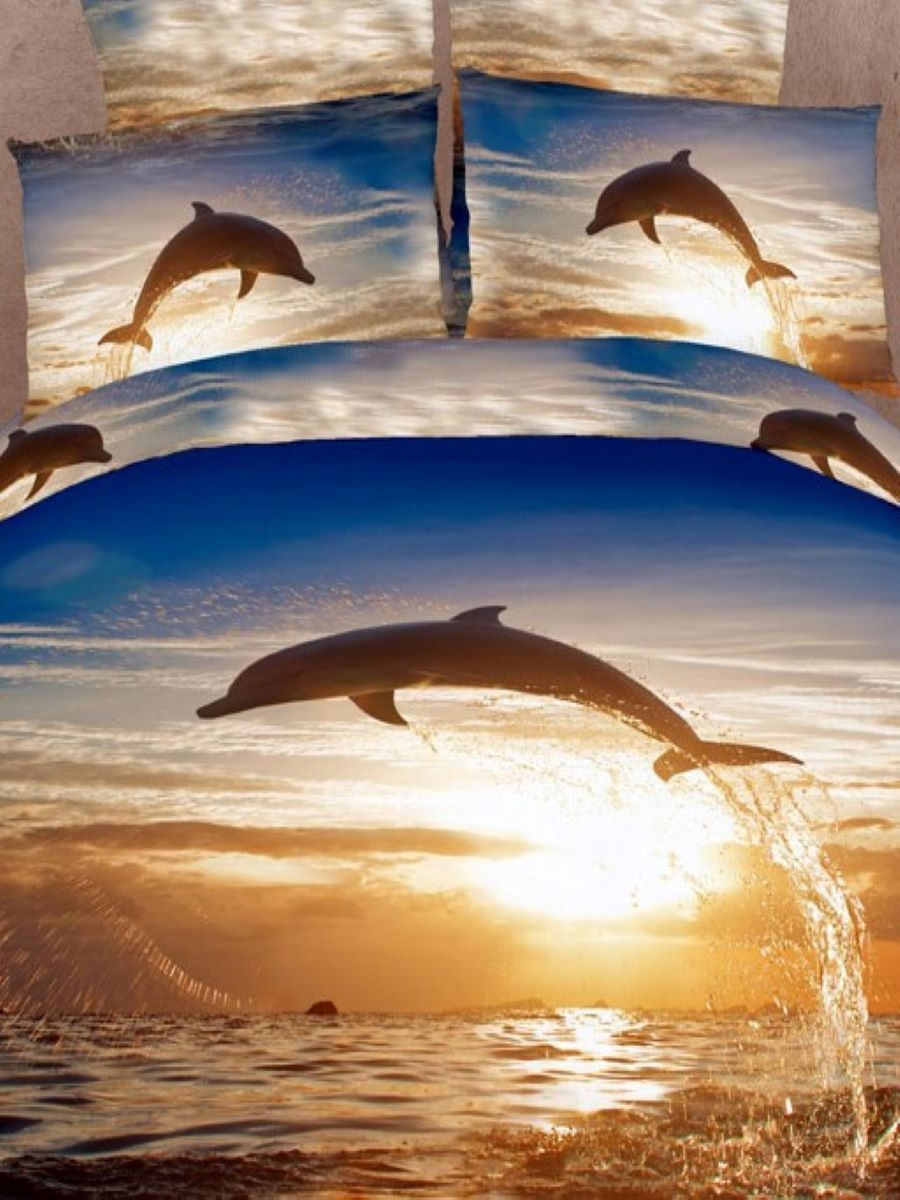 2 Спальное постельное белье Дельфин