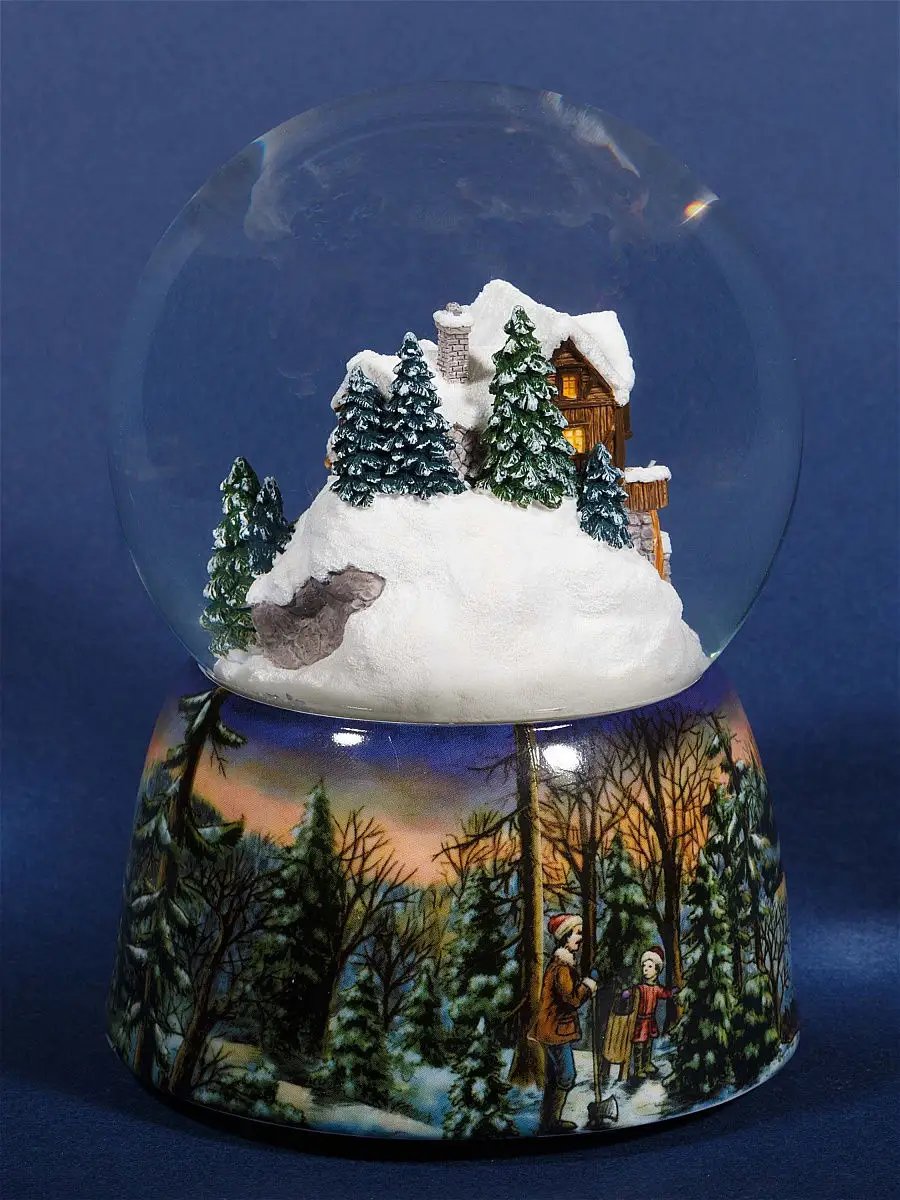 Снежный шар /Новогодний декор/ Шар со снегом Новый год 7 см в ассортименте H8808
