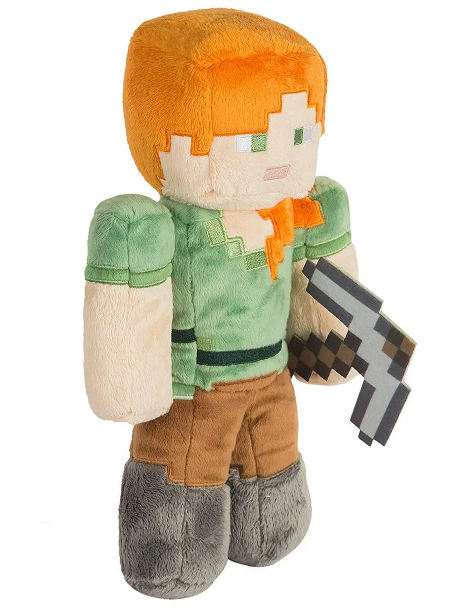 Мягкая игрушка Майнкрафт Алекс с киркой Minecraft Alex 30 см Minecraft 10485492 купить за 964 ₽ в интернет-магазине Wildberries