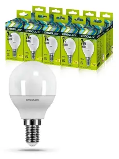 Лампочки светодиодные E14 7W 3000К Led теплый свет 10 шт