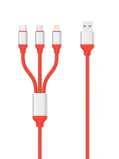 Кабель для зарядки 3 в 1 microusb, lightning, type-c