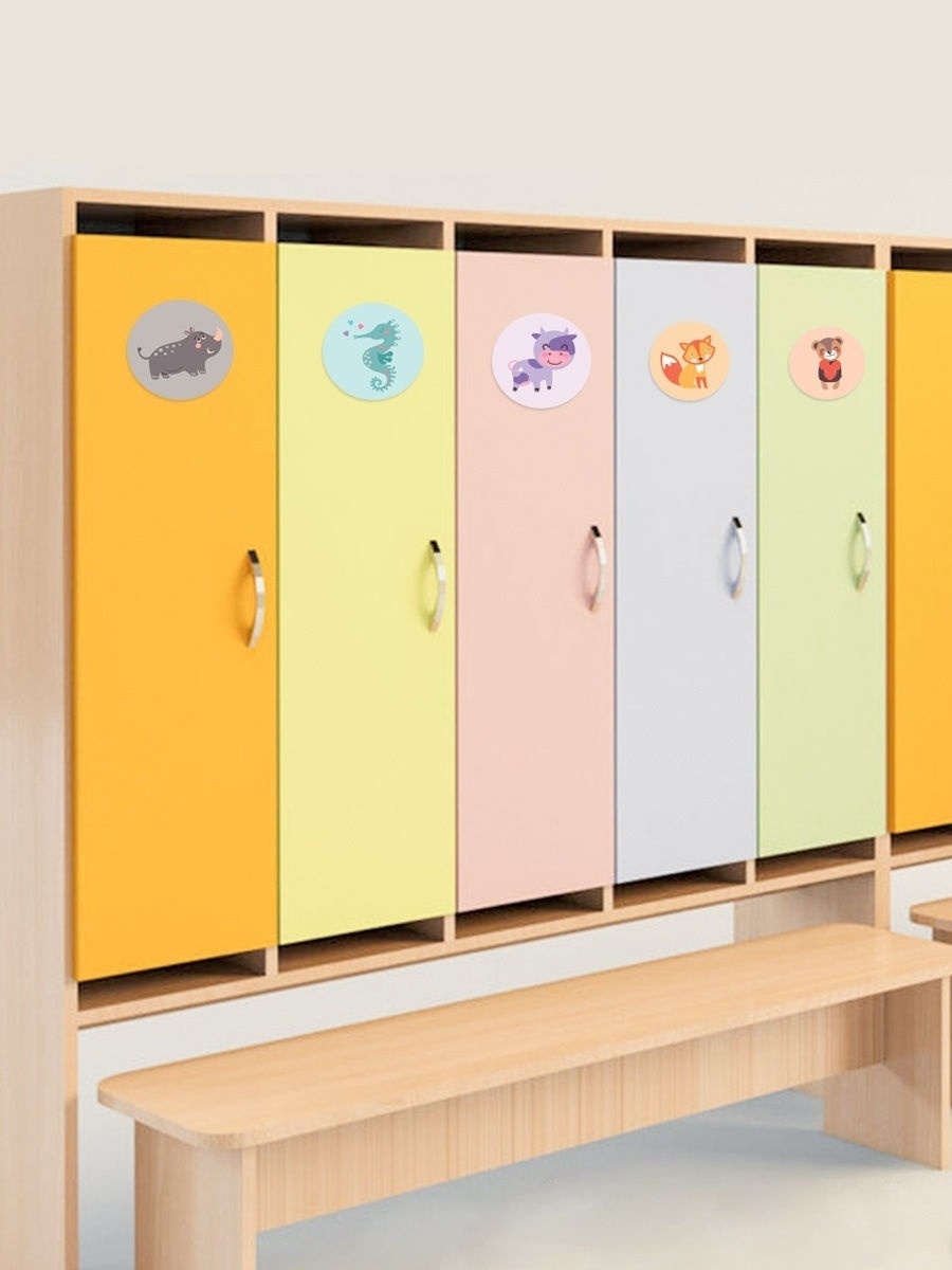 шкафчики для детского сада двухуровневые