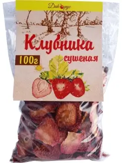 Сушеная клубника 100 гр, без сахара