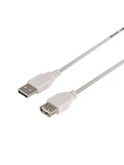 Кабель USB шт. USB A - гн. USB A 3 м с контактами из меди