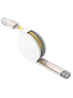 Кабель для iPhone Lightning кабель Micro USB 2 в 1 рулетка