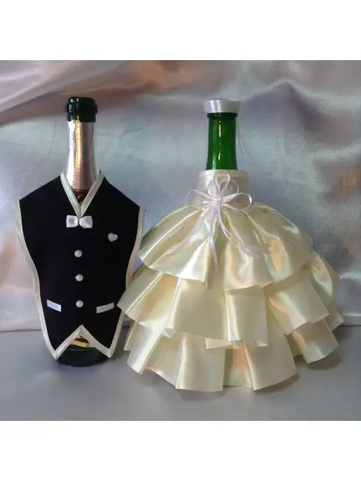 Мешочки на свадебное шампанское