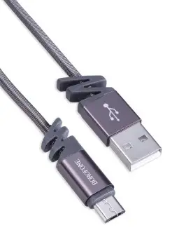 Кабель micro usb (2.4A) BOROFONE (1m) стальной