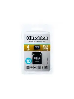 Карта памяти MicroSD 4GB Class 10 + SD адаптер