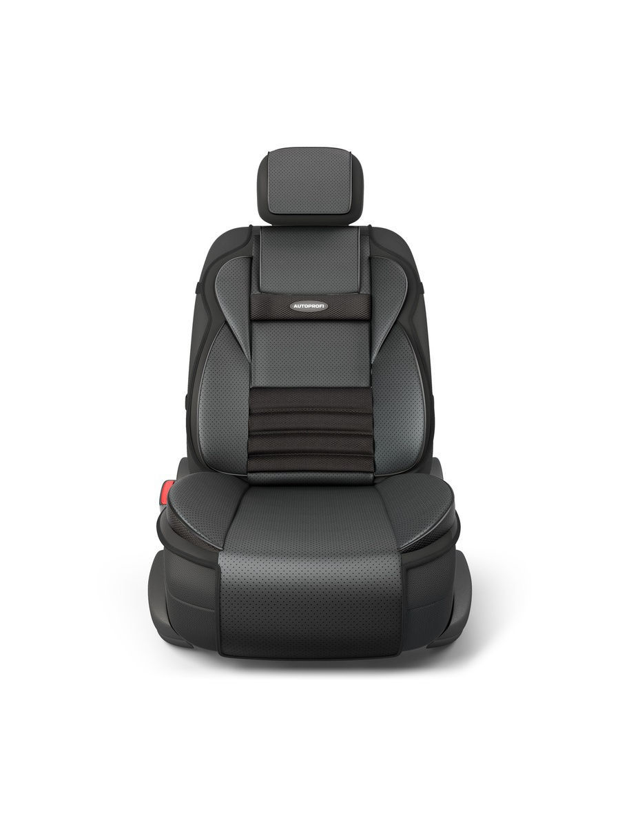 Накидка анатомическая на сиденье Multi Comfort (экокожа) MLT-320g BK/D. GY. Накидка анатомическая на сиденье. Ортопедические чехлы на кресла Fabia 2. Анатомическая накидка на сиденье