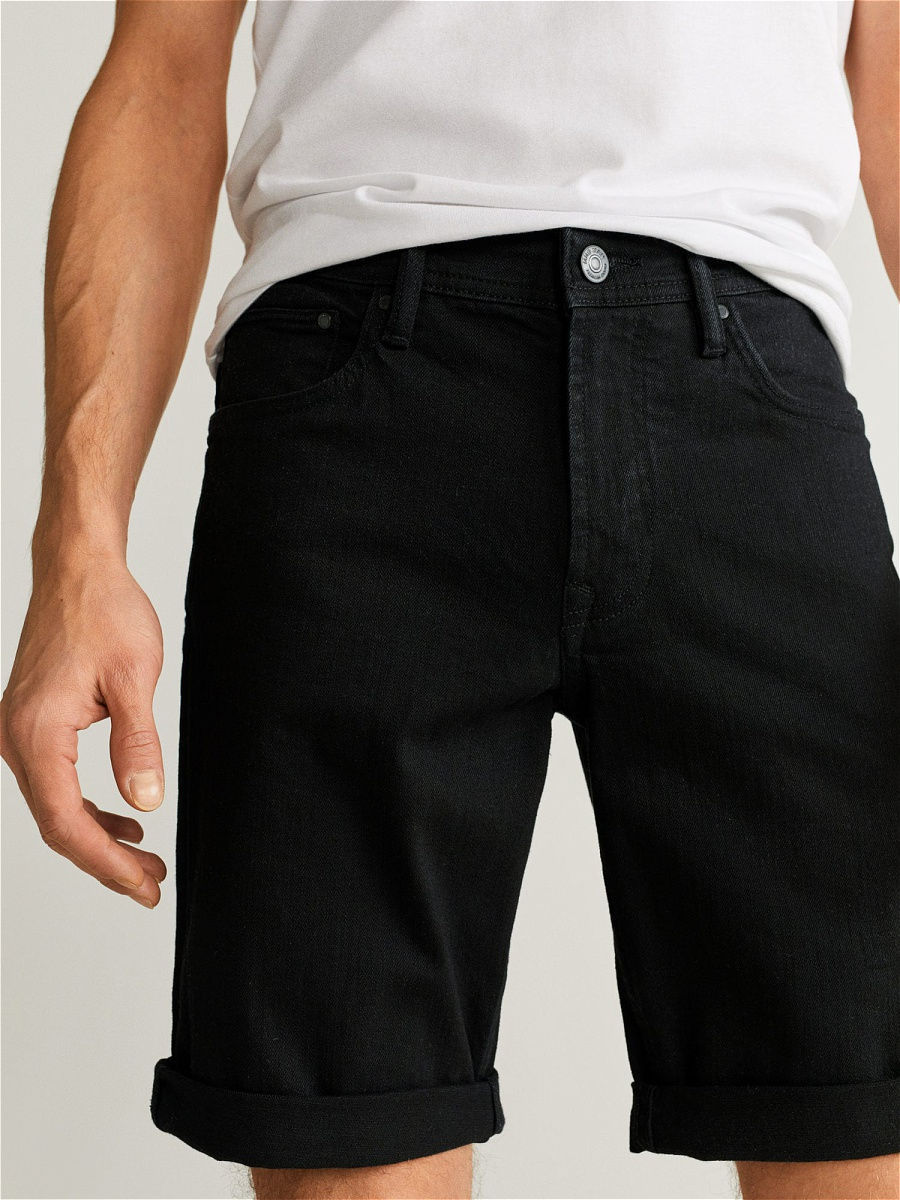 Черные джинсовые шорты мужские