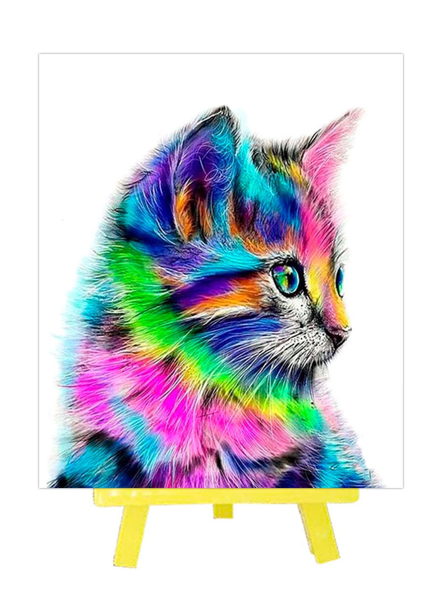 Алмазная мозаика Радужный кот