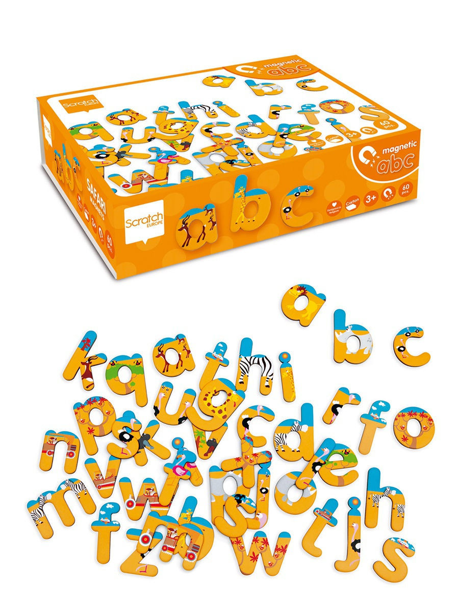 Магнитные буквы ABC/ сафари. Scratches игрушки. Набор букв Scratch Europe Magnets ABC Safari. Дуга детская развивающая с буквами ABC.