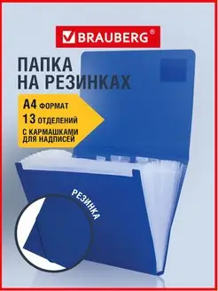 Папка для бумаг и документов на резинках 13 отделений A4