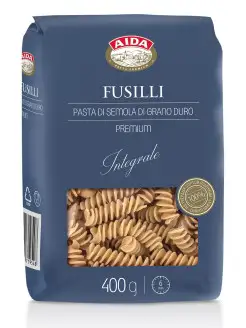 Макаронные изделия цельнозерновые Fusilli Спирали 400г