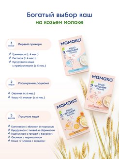 Каша мамако овсяная с черносливом на козьем молоке