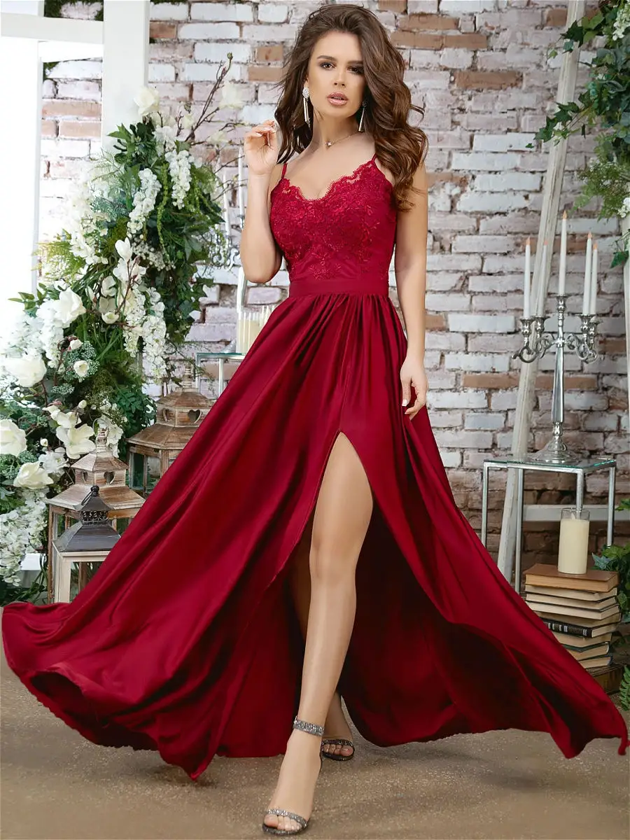 Фото бордовое платье