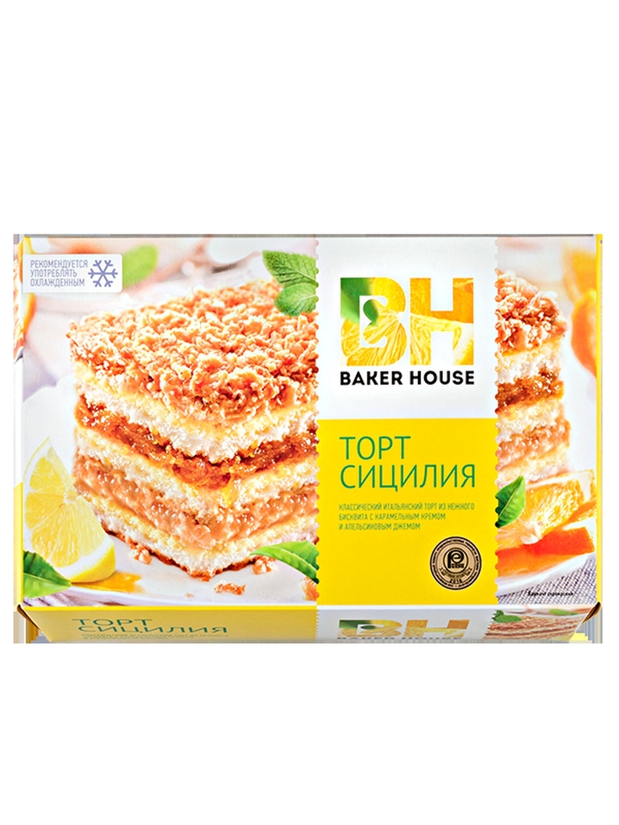 Торт бисквитный Baker House 350г Сицилия/8