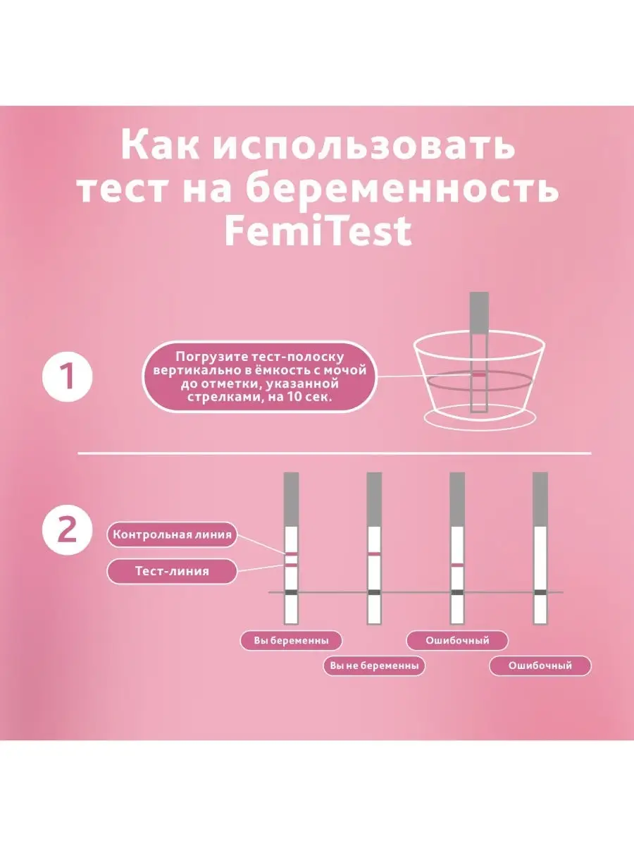 Тест полоски инструкция по применению. Тест полоска femitest. Femitest тест на беременность 2 полоски. Femitest 10 ММЕ/мл две тест полоски. ФЕМИТЕСТ струйный положительный результат.