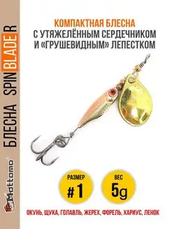 Блесна для рыбалки Spin Blade R #1 5g на окуня голавля щуку