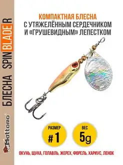 Блесна для рыбалки Spin Blade R #1 5g на окуня голавля щуку