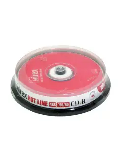 Диск для записи CD-R 700 Mb, 48х, HotLine Cake Box 10шт