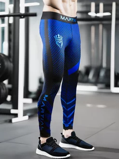 Тайтсы ММА Fitness Blue