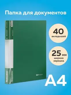 Папка для документов и бумаг канцелярская 40 файлов