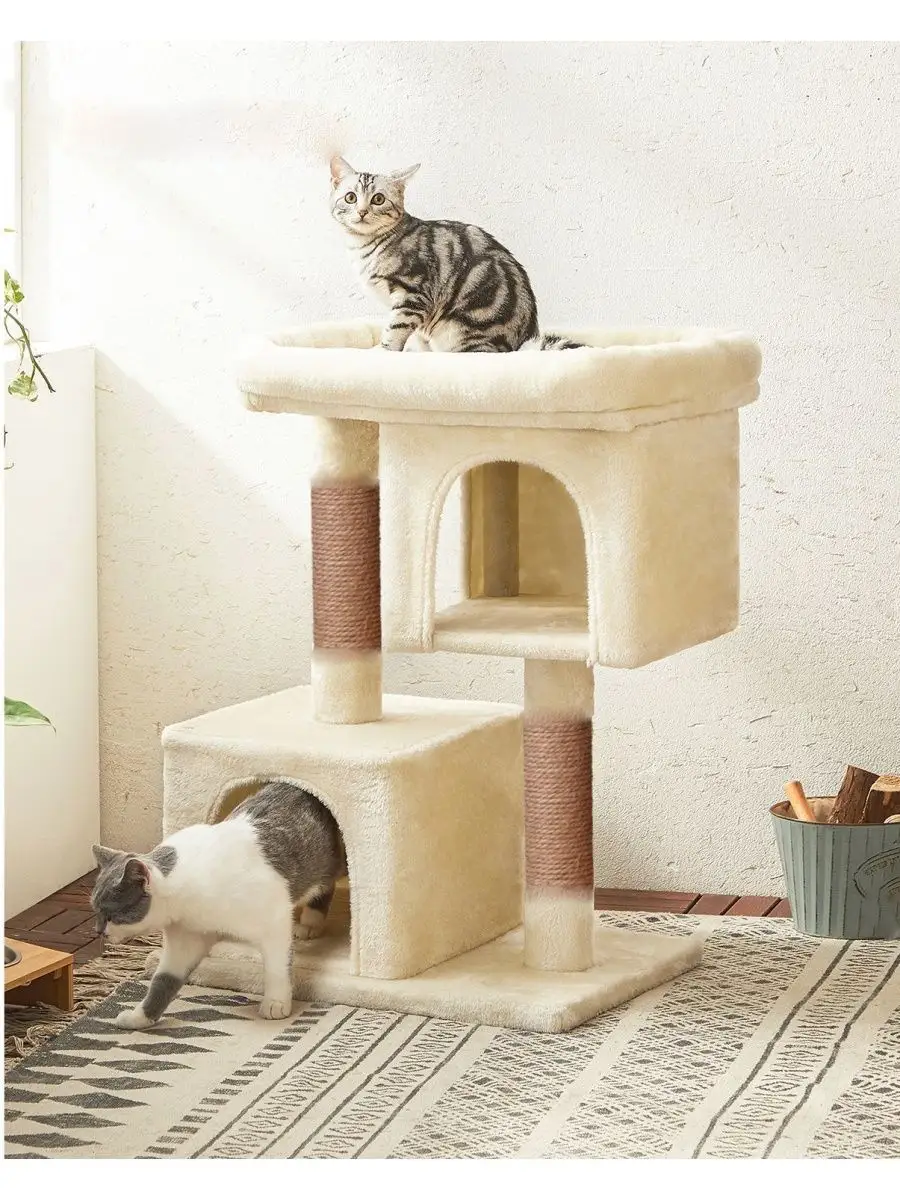 Домик для кошки с игрушкой со съёмным текстилем Арт. №2001-3