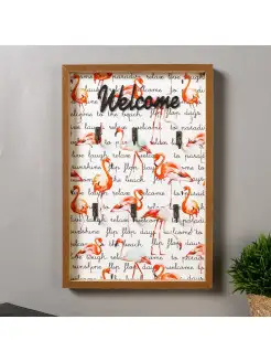 Крючки "Фламинго - welcome" 30*20*2,6 см