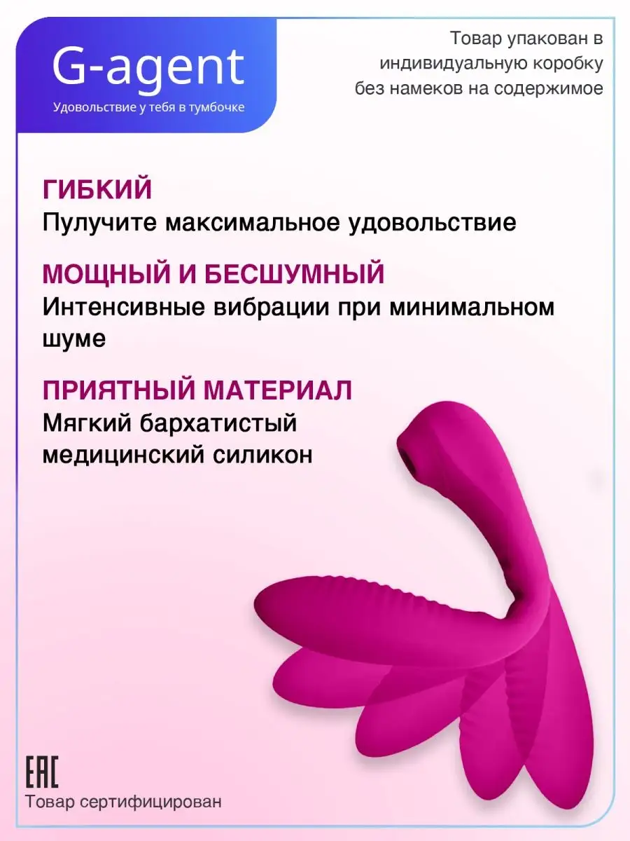 G-Agent Вибратор женский для клитора, вакуумный стимулятор