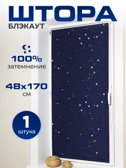 Рулонные шторы блэкаут, жалюзи 48*170