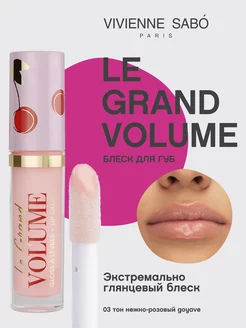 Блеск для губ розовый Le Grand Volume тон 03 глянцевый