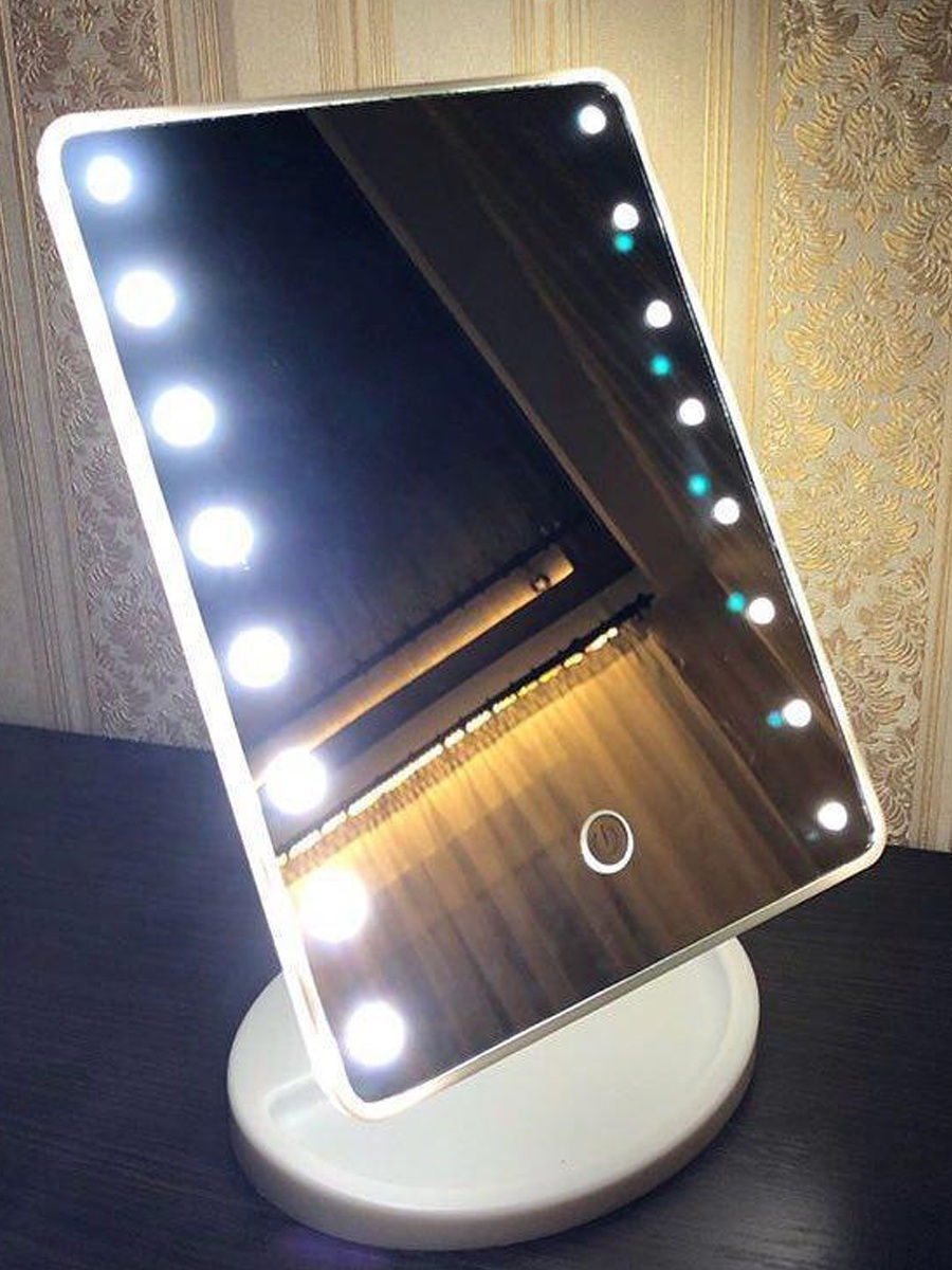 Косметическое зеркало с подсветкой large led Mirror 16 светодиодов