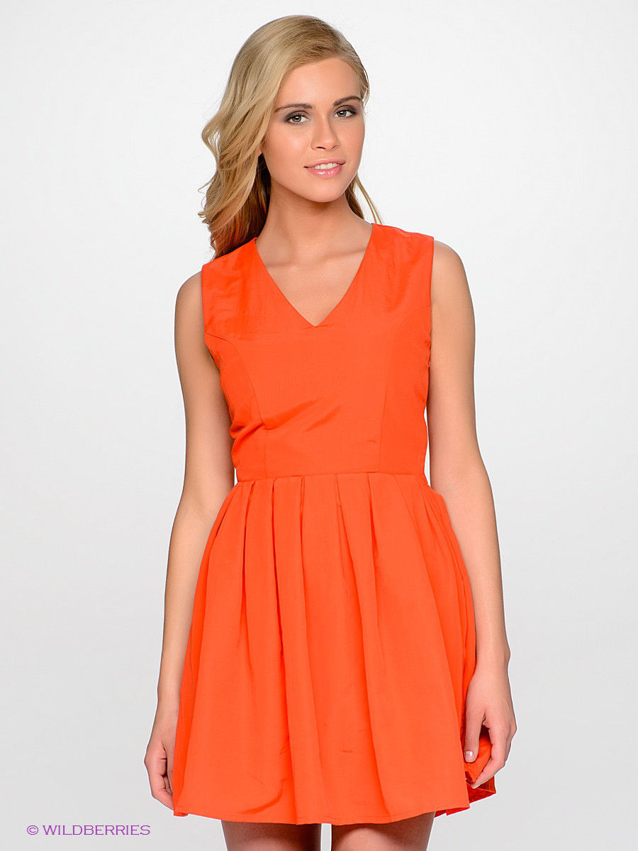 Темно Оранжевое Платье