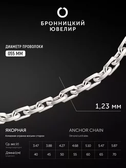 Серебряная цепочка на шею 925 пробы