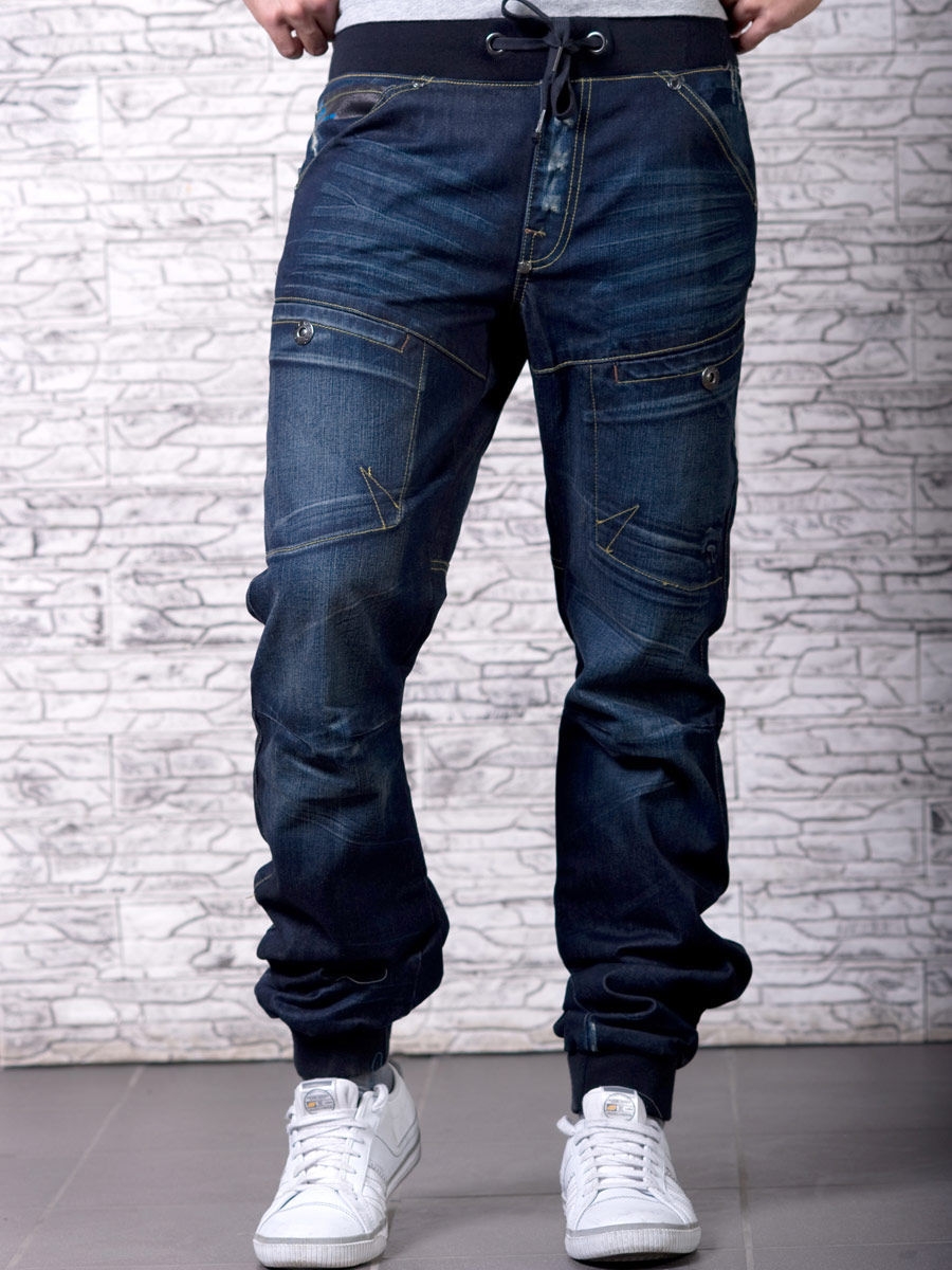 Широкие джинсы с карманами мужские