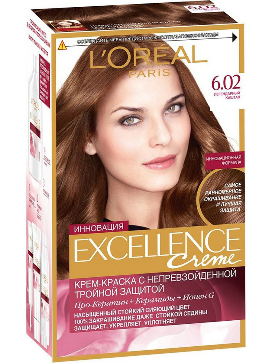 L’Oréal Paris Excellence Creme легендарный каштан тон 6.02