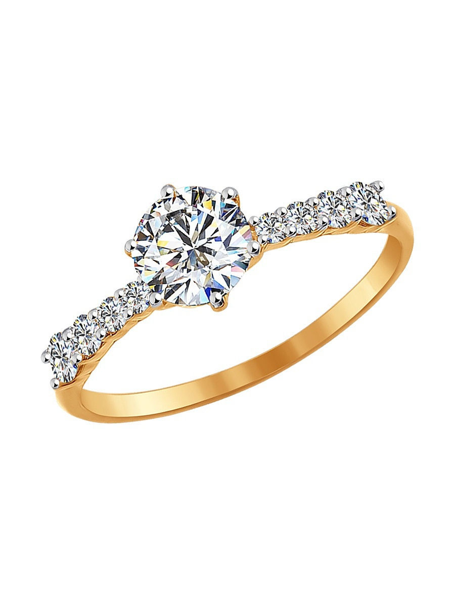 SOKOLOV помолвочное кольцо из золота со Swarovski Zirconia 81010240