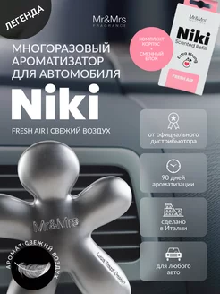 Ароматизатор для автомобиля NIKI FRESH AIR серебристый