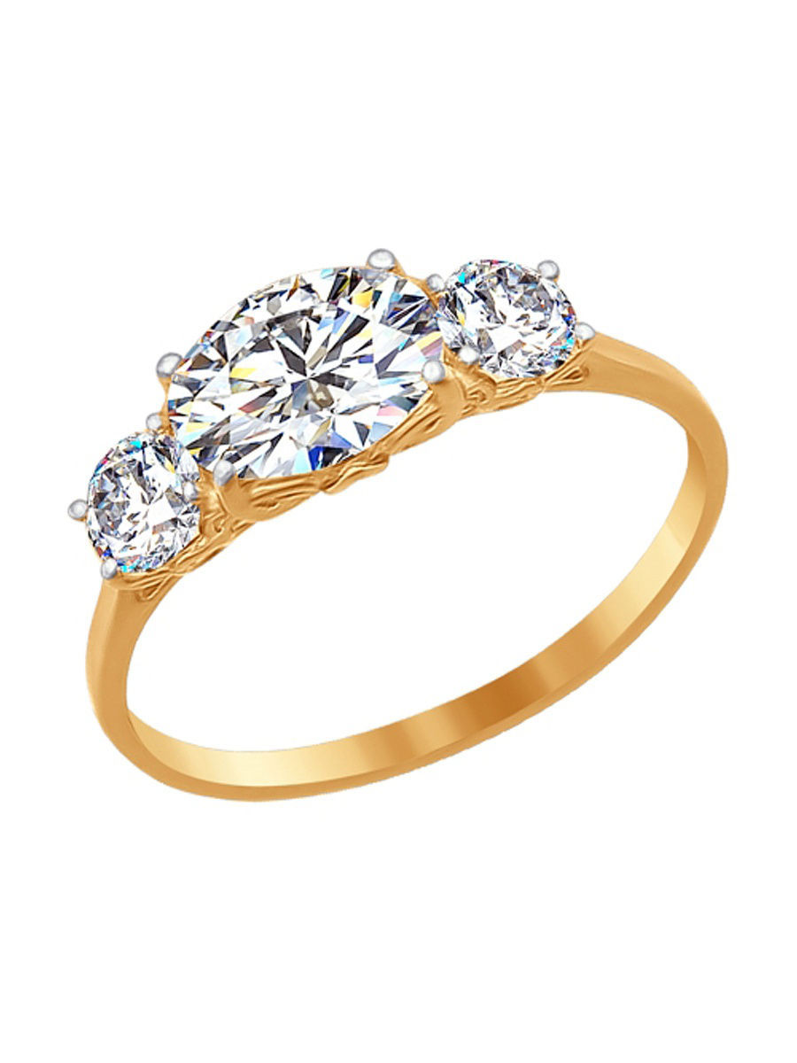 SOKOLOV кольцо из золота со Swarovski Zirconia 81010454