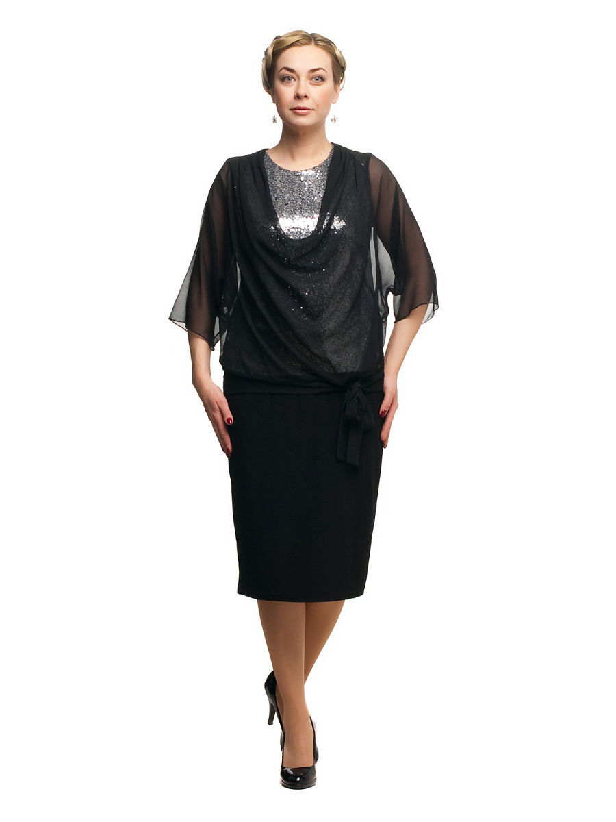 Черное платье для женщины 60 лет