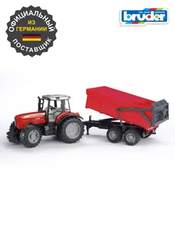 Трактор Massey Ferguson 7480 с прицепом-самосвалом