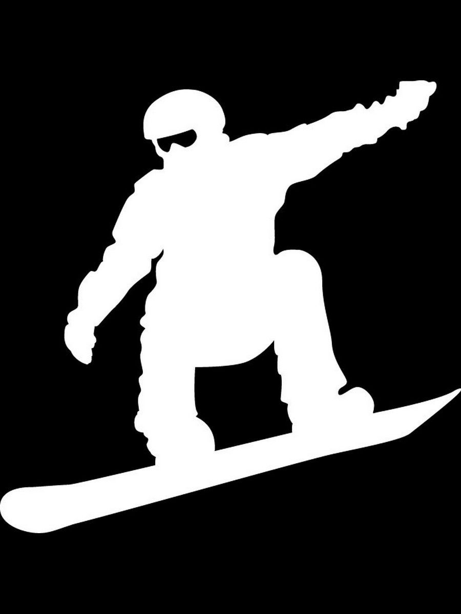 Наклейка на авто сноуборд