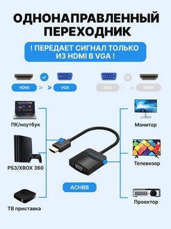 Почему через переходник hdmi vga нет изображения