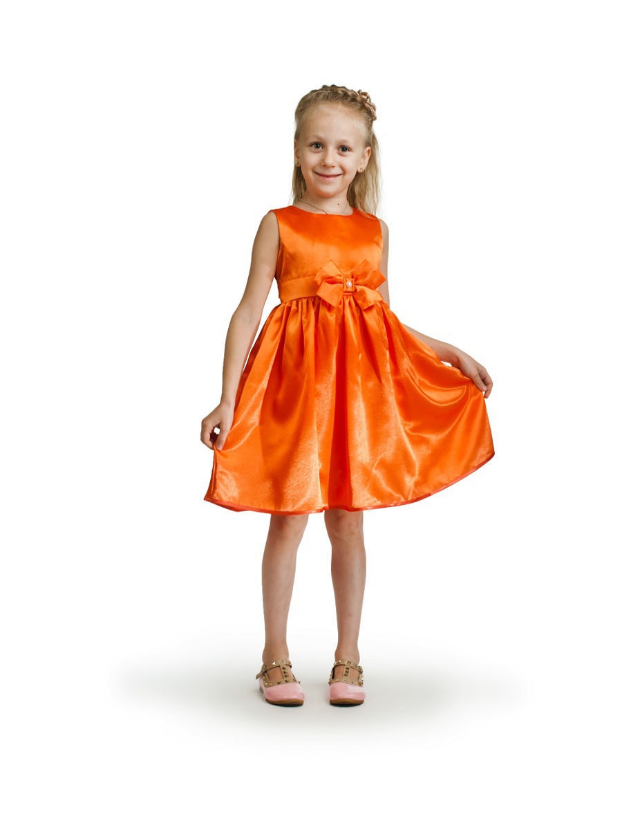 Оранжевое платье для девочки